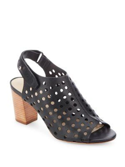 Loeffler Randall Alix Perforated Leather Booties In Black