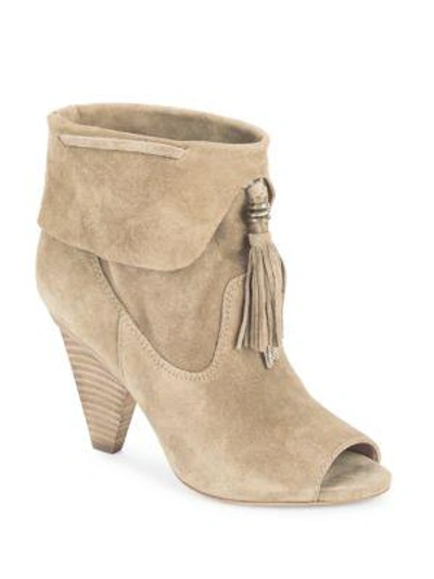 Sigerson Morrison Leather Ankle Boots In Ivory