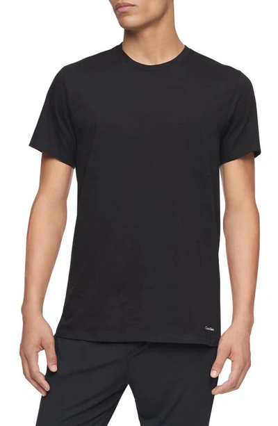 Calvin Klein Mens Black Logo-print Pack Of Three Cotton-jersey T-shirts M