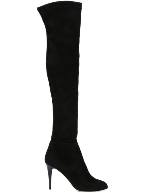 jimmy choo suede knee high boots