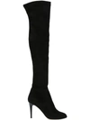 Jimmy Choo Toni 90 Stretch-suede Over-the-knee Boots In Black