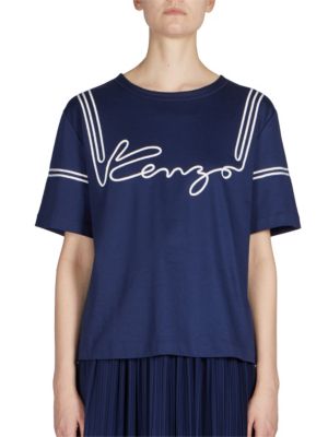 Kenzo Cotton Jersey Logo Tee, Midnight Blue | ModeSens