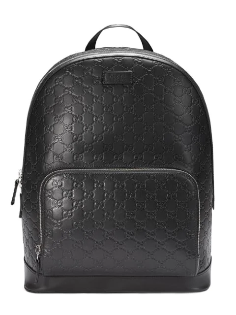 gucci signature leather backpack