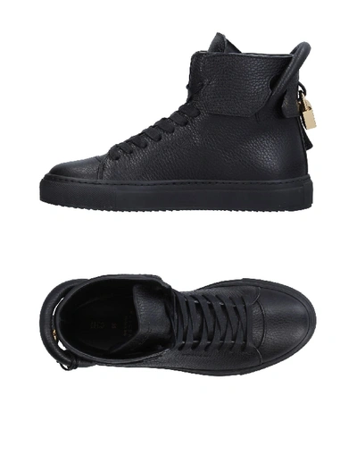 Buscemi Women's Padlock & Key Pebbled Leather Sneaker In Black
