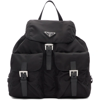 Prada Crossbody Backpack Mini Bag In Black