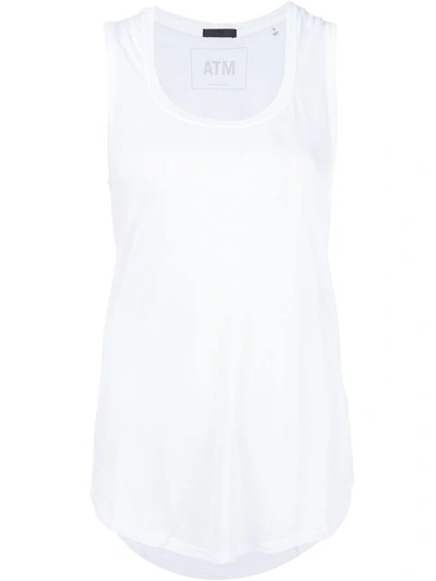 Atm Anthony Thomas Melillo Sweetheart Jersey Knit Tank Top In White