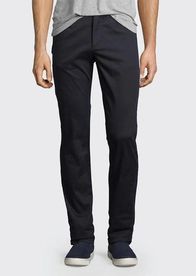Vince Soho Five-pocket Stretch-cotton Pants In Black