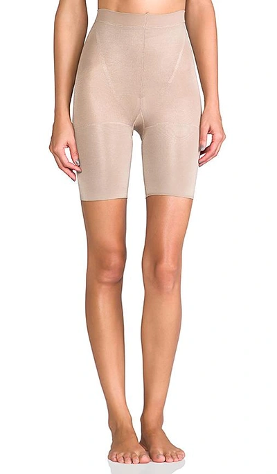 Spanx Power Shorts In Soft Almond