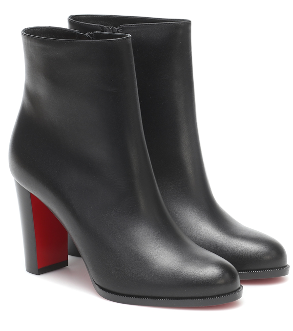 Christian Louboutin Adox Leather Block-heel Sole Boots In Leather | ModeSens