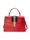 Gucci Sylvie Medium Top Handle Bag In Red