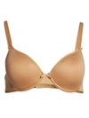 Chantelle Basic Invisible Three-quarter Memory Foam T-shirt Bra In Toffee