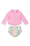 Pink/ Rainbow Stripe