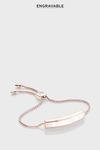 Monica Vinader Engravable Baja Stone Bracelet In White