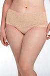 Hanky Panky Plus Signature Lace Retro Thong In Chai