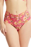 Hanky Panky Women's Bold Blooms Retro Thong Underwear Pr9k1926 In La Vida Loca