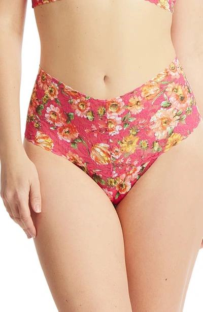 Hanky Panky Women's Bold Blooms Retro Thong Underwear Pr9k1926 In La Vida Loca