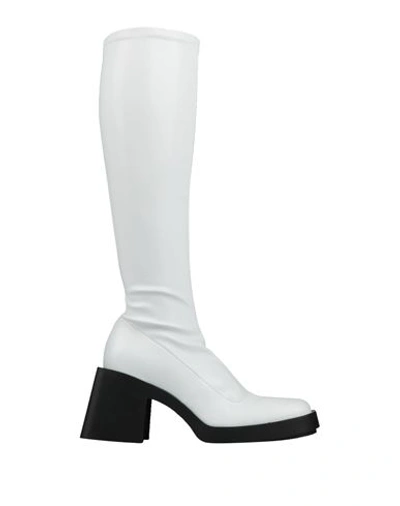 Justine Clenquet White Chloë Boots In White Leather