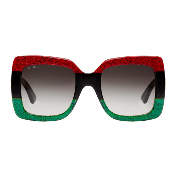 gucci sunglasses red black green