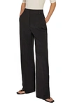 Favorite Daughter The Fiona Wide Leg Pants In Black