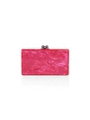 Edie Parker Jean Solid Acrylic Clutch Bag In Hot Pink