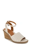 Gentle Souls By Kenneth Cole Nadia Woven Wedge Sandal In Stone