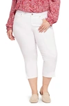Nydj Chloe Capri Side Slit Jeans In Optic White