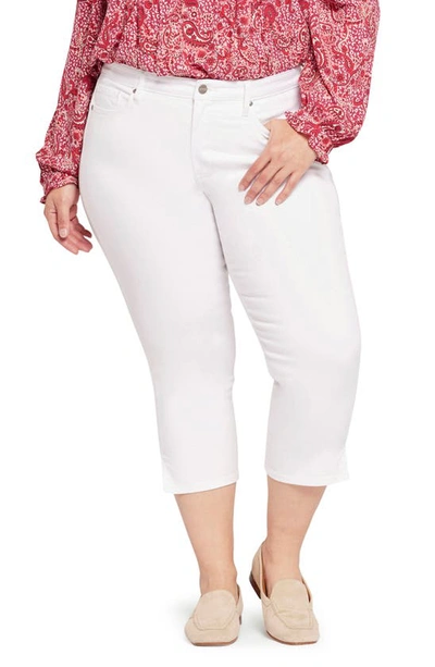 Nydj Chloe Capri Side Slit Jeans In Optic White