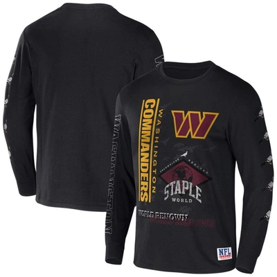 Staple Nfl X  Black Washington Commanders World Renowned Long Sleeve T-shirt