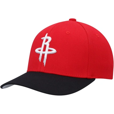 Mitchell & Ness Men's  Red, Black Houston Rockets Mvp Team Two-tone 2.0 Stretch-snapback Hat In Red,black