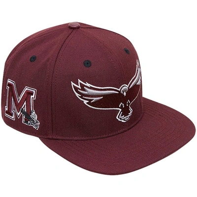 Pro Standard Maroon Maryland Eastern Shore Hawks Evergreen Mascot Snapback Hat