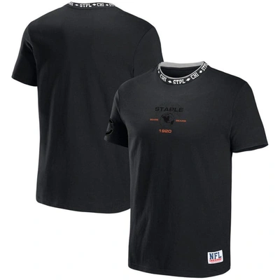 Staple Nfl X  Black Chicago Bears Globe T-shirt