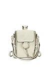 Chloé Mini Faye Leather & Suede Backpack In Off White