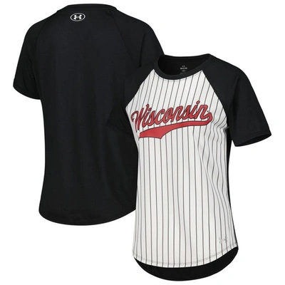 Under Armour White Gameday Pinstripe Raglan T-shirt