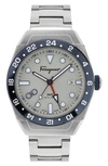 Ferragamo Men's Swiss Slx Gmt Stainless Steel Bracelet Watch 43mm In Silver