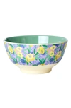 Rice Set Of Four Melamine Bowls In Fancy Pansy