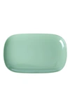 Rice Set Of Four Oblong Melamine Plates In Green