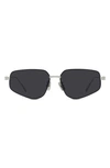 Givenchy Gv Speed Gradient Geometric Sunglasses In Shiny Pladdium Smoke