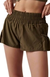 Fp Movement Free People  Get Your Flirt On Shorts In Dark Olive
