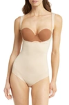 Tc Back Magic Torsette Bodysuit In Warm Beige