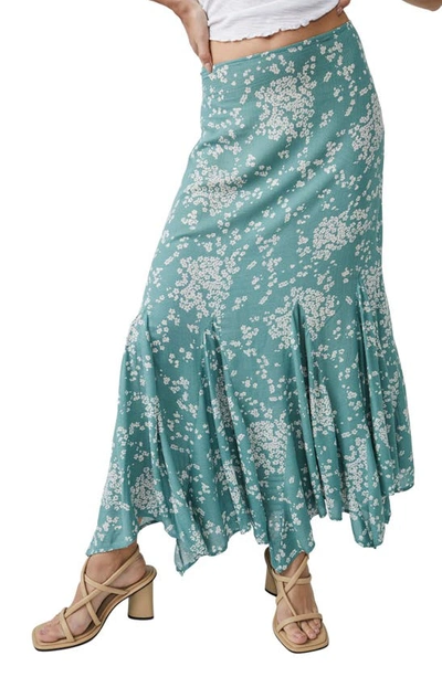 Free People Backseat Glamour Maxi Skirt In Jaded Combo