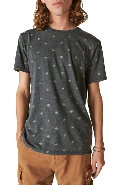 Lucky Brand Venice Leaf Print T-shirt In Multi