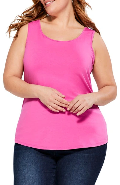 Nic + Zoe Shirttail Hem Perfect Tank In Wild Pink