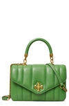 Tory Burch Mini Kira Top Handle Bag In Basil