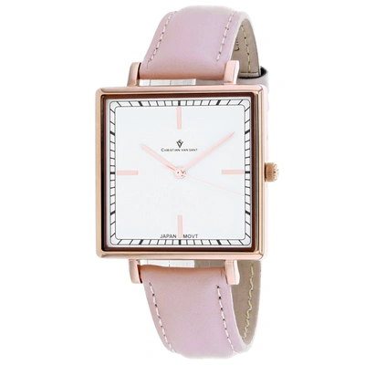 Christian Van Sant Women's White Dial Watch In Pink