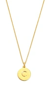 Kate Spade Letter Pendant Necklace In C