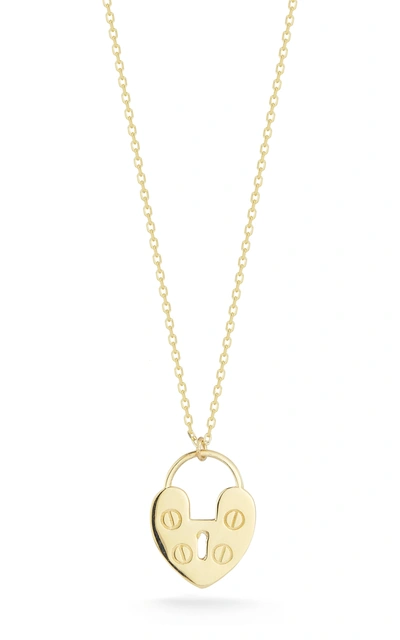 Ember Fine Jewelry 14k Gold Padlock Necklace In White