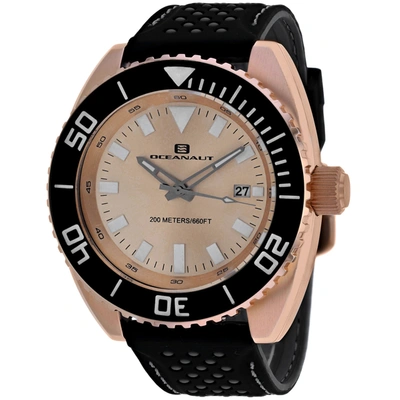 Oceanaut Men's Rose Gold Dial Watch In Black