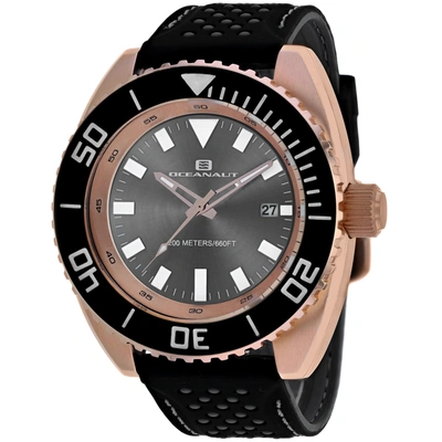 Oceanaut Men's Grey Dial Watch In Black