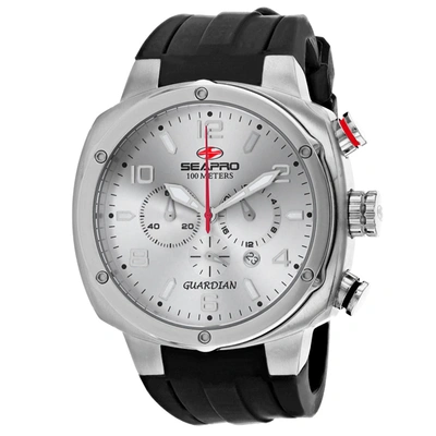 Seapro Men's Silver Dial Watch In White