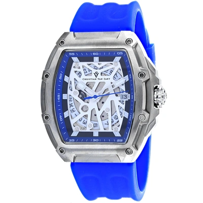 Christian Van Sant Men's White Dial Watch In Blue